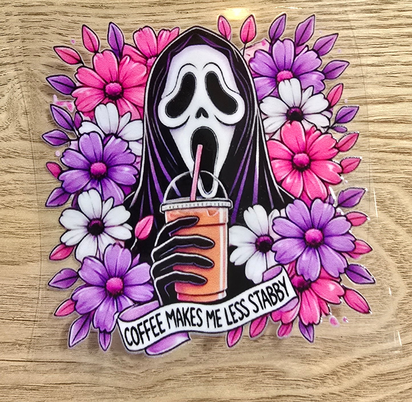 4" scream coffee decal