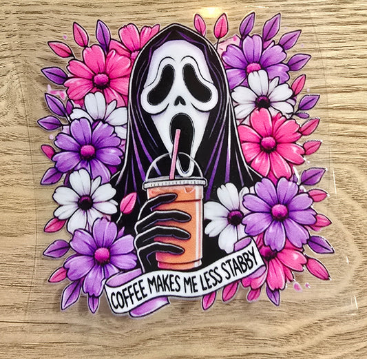 4" scream coffee decal