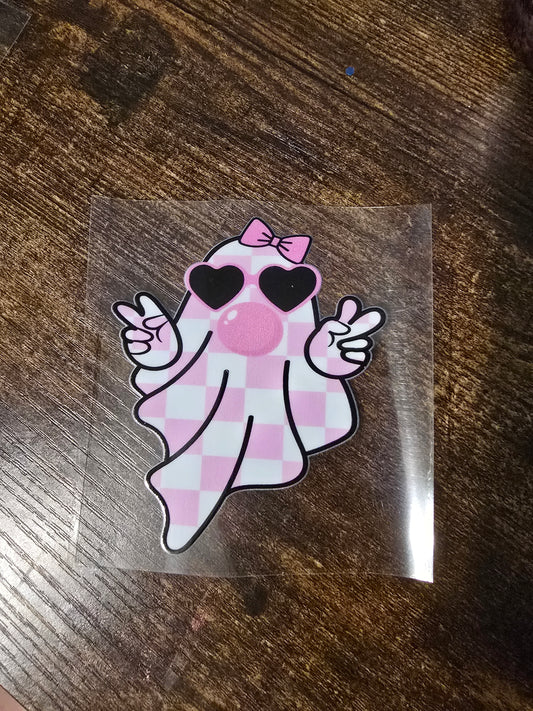 Pink checkered ghost